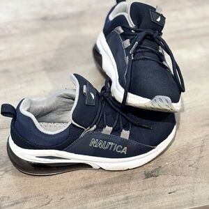 Nautica Blue and White Sneakers with Cushioned Sole